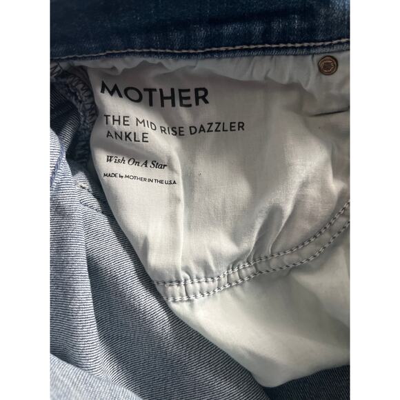 MOTHER Denim The Mid Rise Dazzler Ankle Jeans in Wish On A Star Sz 32 - Picture 7 of 11